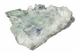 Purple & Green Cubic Fluorite with Quartz - China #205577-1